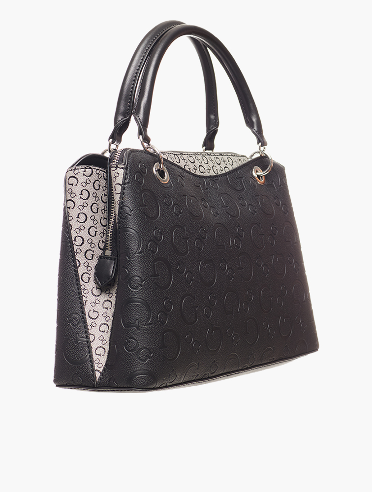 MyRunway | Shop GUESS Black Multi Walger Satchel Bag for Women